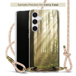 Carry Case Transparent Leder puder/gold