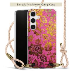 Carry Case Transparent Leder puder/gold