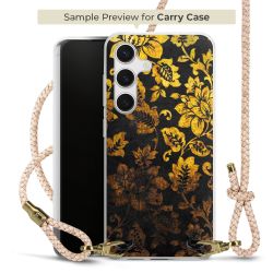 Carry Case Transparent Leder puder/gold