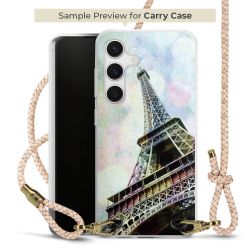 Carry Case Transparent Leder puder/gold