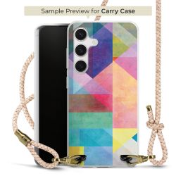 Carry Case Transparent Leder puder/gold