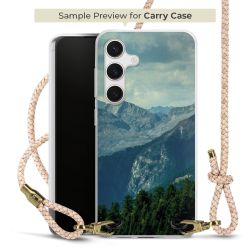 Carry Case Transparent Leder puder/gold