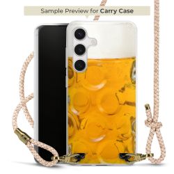 Carry Case Transparent Leder puder/gold