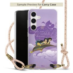 Carry Case Transparent Leder puder/gold