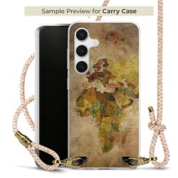 Carry Case Transparent Leder puder/gold