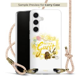 Carry Case Transparent Leder puder/gold