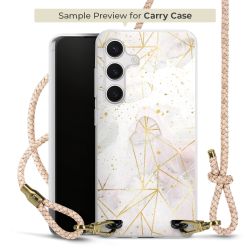 Carry Case Transparent Leder puder/gold