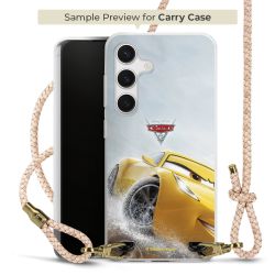 Carry Case Transparent Leder puder/gold