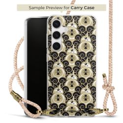 Carry Case Transparent Leder puder/gold