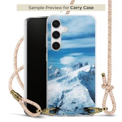 Carry Case Transparent Leder puder/gold