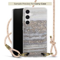 Carry Case Transparent Leder puder/gold