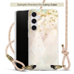 Carry Case Transparent Leder puder/gold