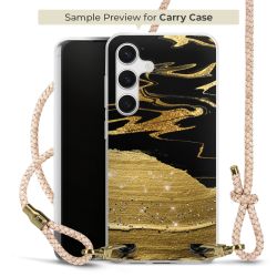 Carry Case Transparent Leder puder/gold