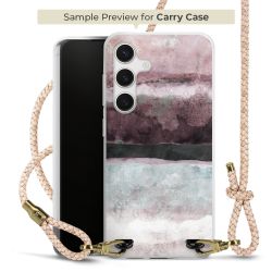 Carry Case Transparent Leder puder/gold