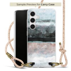 Carry Case Transparent Leder puder/gold