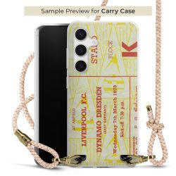 Carry Case Transparent Leder puder/gold