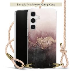 Carry Case Transparent Leder puder/gold