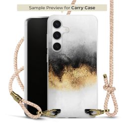 Carry Case Transparent Leder puder/gold