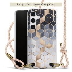 Carry Case Transparent Leder puder/gold