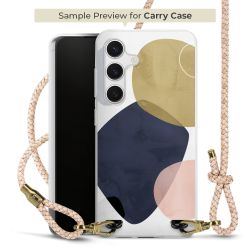 Carry Case Transparent Leder puder/gold