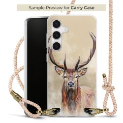 Carry Case Transparent Leder puder/gold