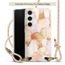 Carry Case Transparent Leder puder/gold