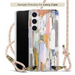 Carry Case Transparent Leder puder/gold