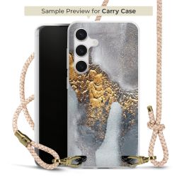 Carry Case Transparent Leder puder/gold