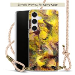 Carry Case Transparent Leder puder/gold