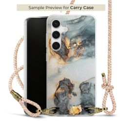 Carry Case Transparent Leder puder/gold