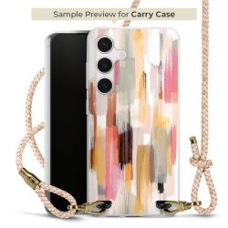 Carry Case Transparent Leder puder/gold