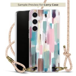 Carry Case Transparent Leder puder/gold