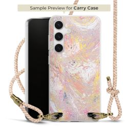 Carry Case Transparent Leder puder/gold