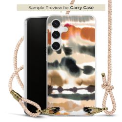 Carry Case Transparent Leder puder/gold