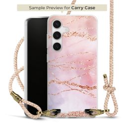 Carry Case Transparent Leder puder/gold