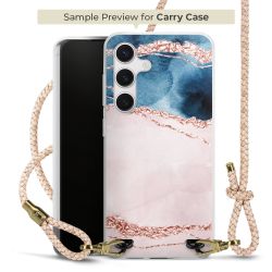 Carry Case Transparent Leder puder/gold