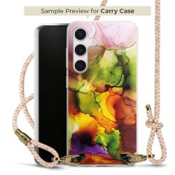 Carry Case Transparent Leder puder/gold