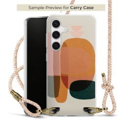 Carry Case Transparent Leder puder/gold