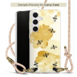 Carry Case Transparent Leder puder/gold