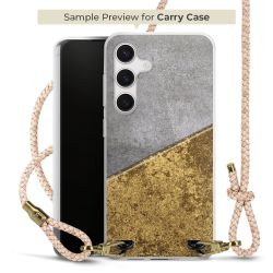 Carry Case Transparent Leder puder/gold