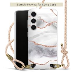 Carry Case Transparent Leder puder/gold