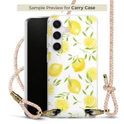 Carry Case Transparent Leder puder/gold