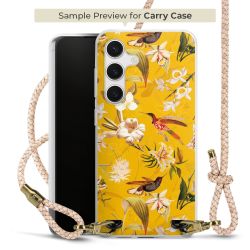 Carry Case Transparent Leder puder/gold