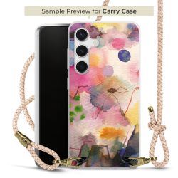 Carry Case Transparent Leder puder/gold