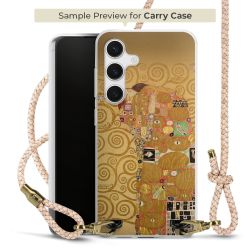 Carry Case Transparent Leder puder/gold