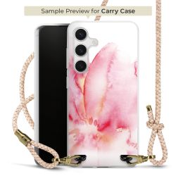 Carry Case Transparent Leder puder/gold