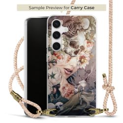 Carry Case Transparent Leder puder/gold