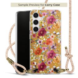 Carry Case Transparent Leder puder/gold