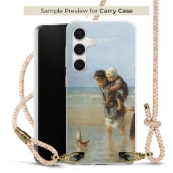 Carry Case Transparent Leder puder/gold