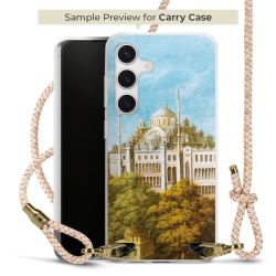 Carry Case Transparent Leder puder/gold